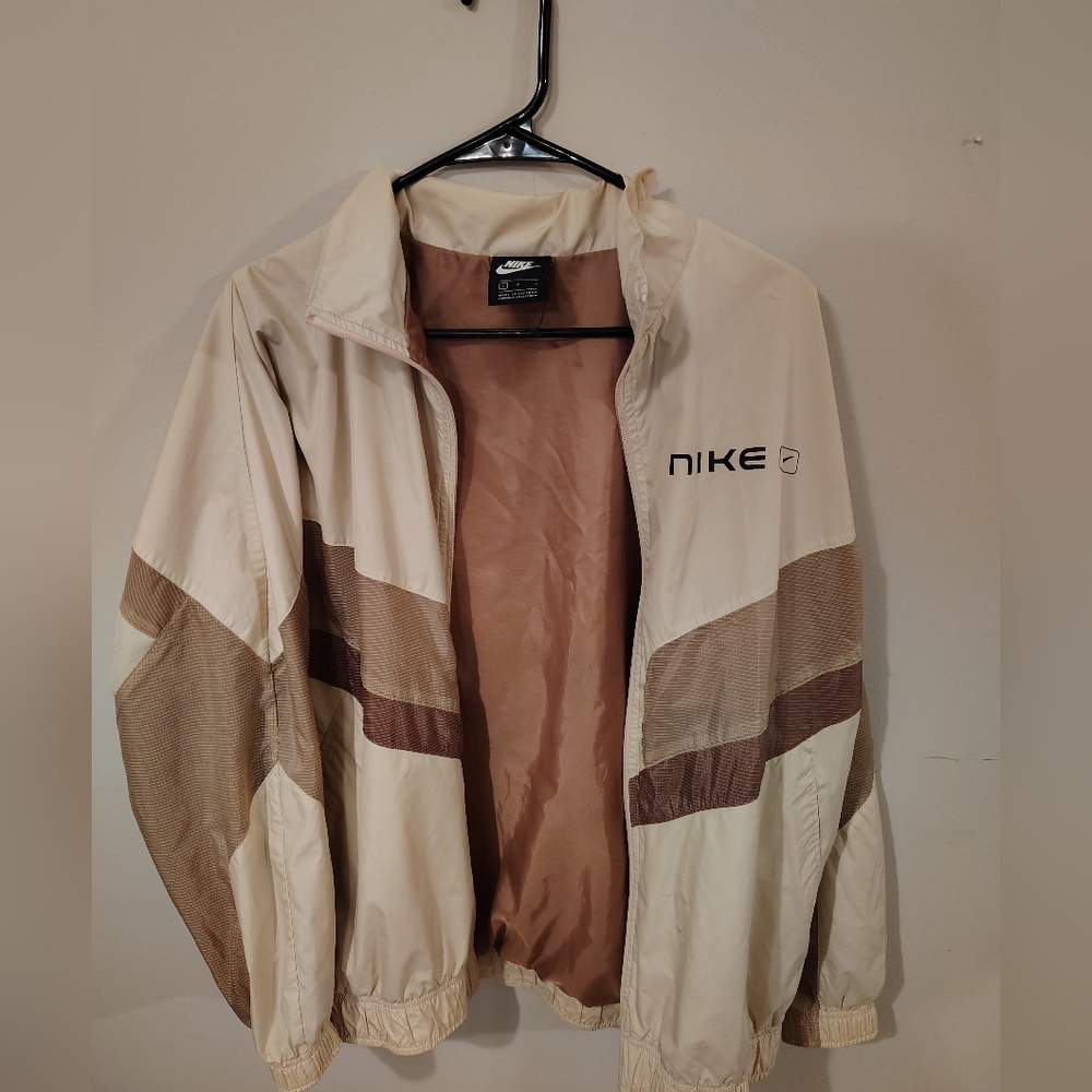 Nike Men's Beige and Brown Jacket